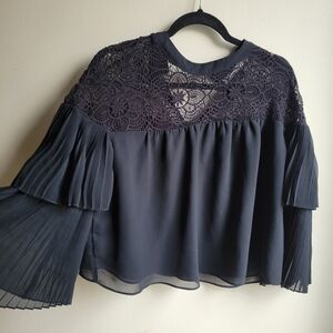 Abercrombie & Fitch Navy Lace Blouse